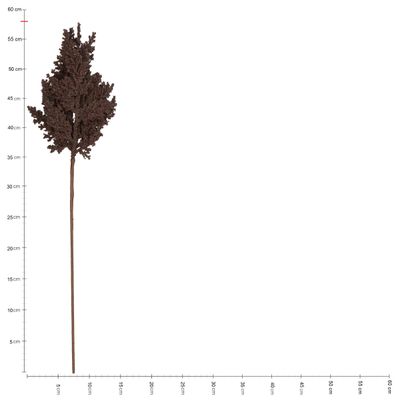 Branche de baie en polystyrène marron 58cm