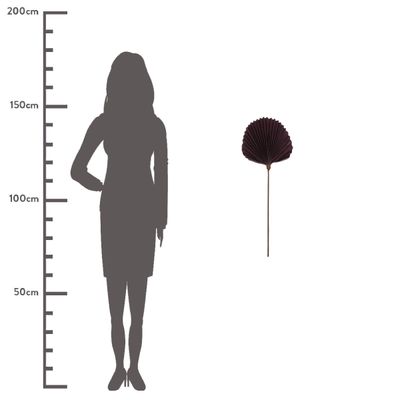 Feuille branche papier violet 75cm