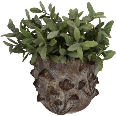 Jardinière champignon béton brun 18,5x18,5x14,5cm