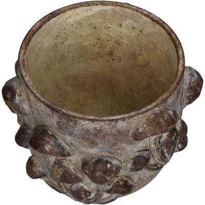Jardinière champignon béton brun 18,5x18,5x14,5cm