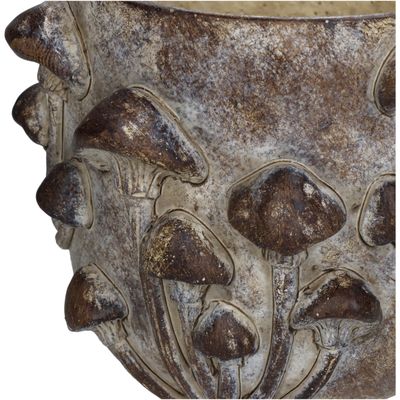 Jardinière champignon béton brun 18,5x18,5x14,5cm
