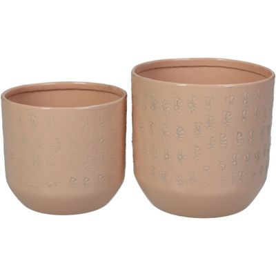 Set planter aluminium perzik