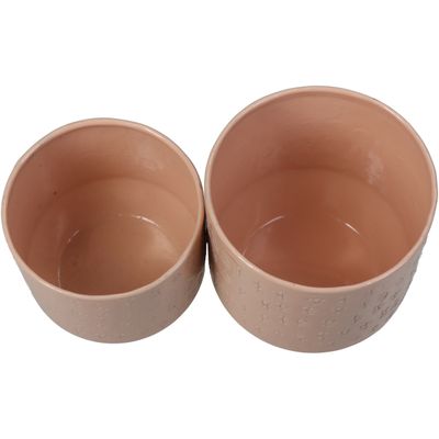 Set planter aluminium perzik