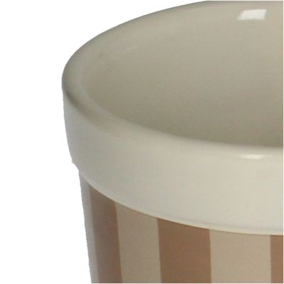 Plantenpot yoghurt natuurlijk fijn aardewerk bruin 9,7x9,7x10,4cm