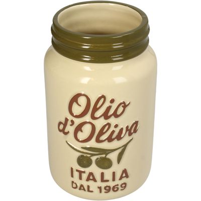 Vaas olio d'oliva dolomiet ivoor 11,3x11x18cm