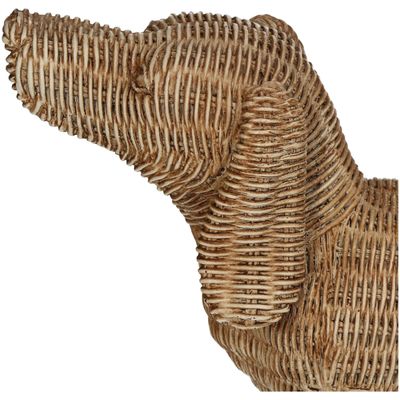 Ornament teckel polystone naturel 38,7x14x24,2cm