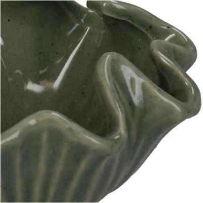 Plantenpot steengoed groen 15x15x8cm