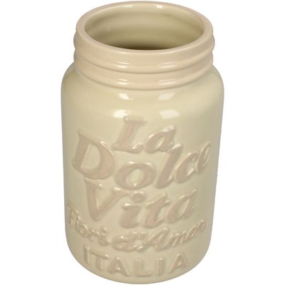 Vaas la dolce vita dolomiet beige 11x11x18cm