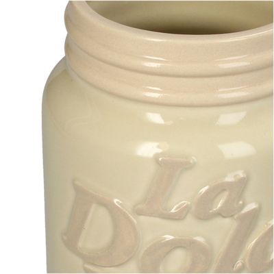 Vaas la dolce vita dolomiet beige 11x11x18cm
