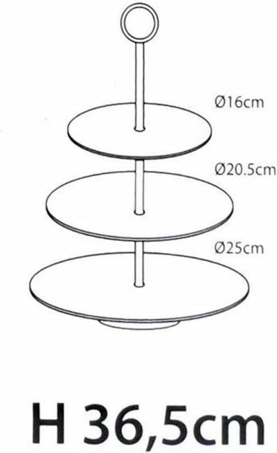 Etagere met 3 verdiepingen