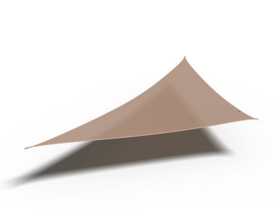 Coolfit schaduwdoek driehoek 90°, 570x400x400cm, zand 