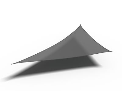 Coolfit schaduwdoek driehoek 90°, 570x400x400cm, antraciet 