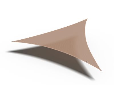 Coolfit schaduwdoek driehoek, 500x500x500cm, zand