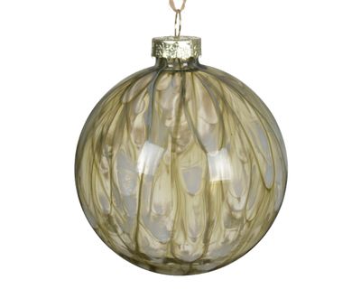 Kerstbal glas transparant verf