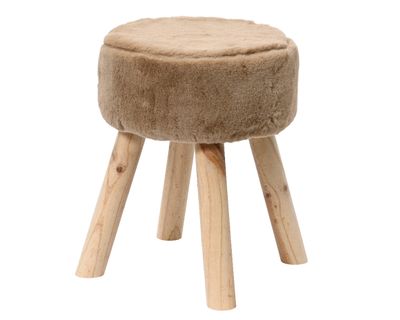 Tabouret polyester 38cm sable