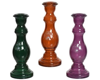 Kandelaar recy glas 20cm