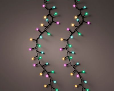 Led cherry lights 8 functie twinkel effect buiten zwart/soft multi