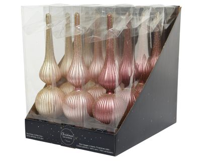 Piek glas rib mould, champagne glitter