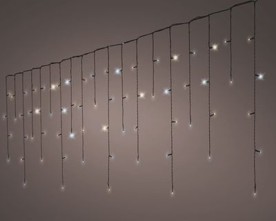Led icicle lights 8 functie twinkel effect buiten zwart/warm wit/koel wit