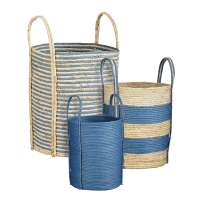 Brooklyn panier bleu - h42xd35cm