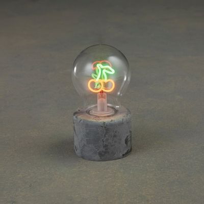 Luca lighting tafellamp led kersen multicolour oplaadbare batterij usb aansluiting - h15xd7cm