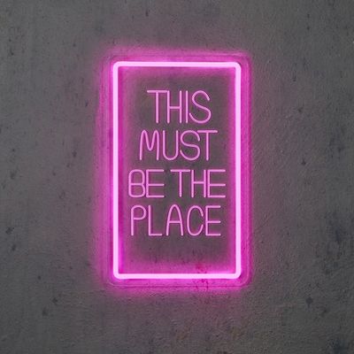 Luca lighting neon light roze this must be the place en timer adapter included ip20 - l25xb1,5xh41cm