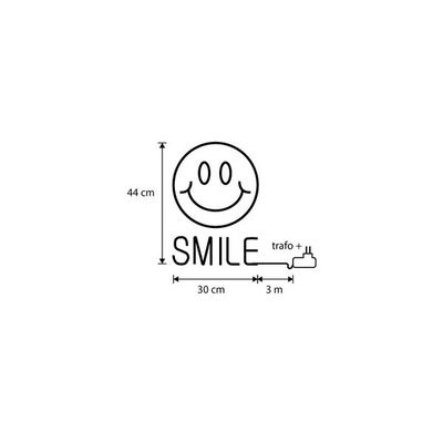 Luca lighting neon light Smile en timer adapter included ip20 - l30xb1,5xh44cm