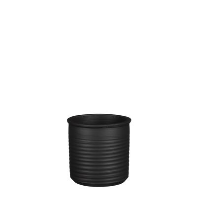 Momo pot cilinder donker grijs - h16xd16cm