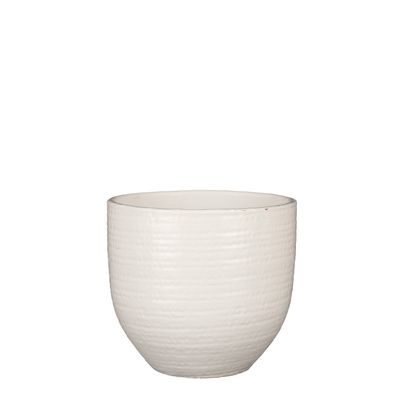Carrie pot rond wit glaze - h18xd20cm