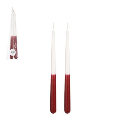 Dip-dye bougie de dîner - ensemble de 2 - H30 x 2,2 cm