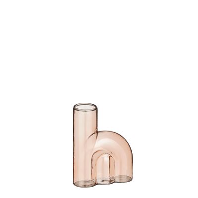 Biba vase verre rose - l12xb5xh15cm