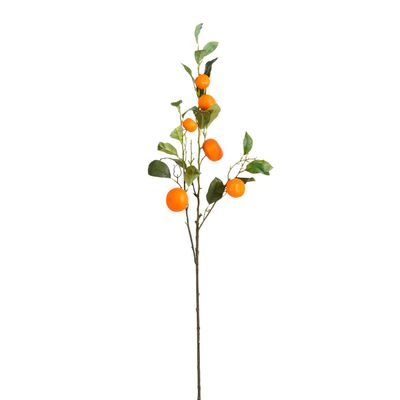 Decoration tangerine branche orange - l104cm