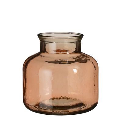 Garcia vase verre recycle marron cl. - h23xd24cm