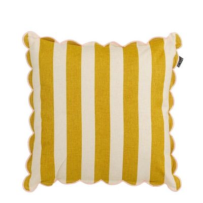 Kussen streep oker - l45xb45xh10cm