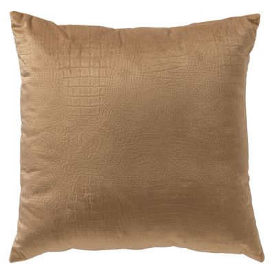 Sierkussen croco tobacco brown 