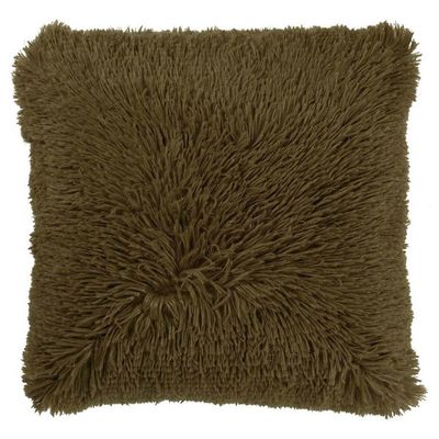 Sierkussen fluffy 45x45cm military olive
