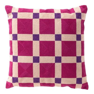 Sierkussen blocks 45x45cm deep lavender