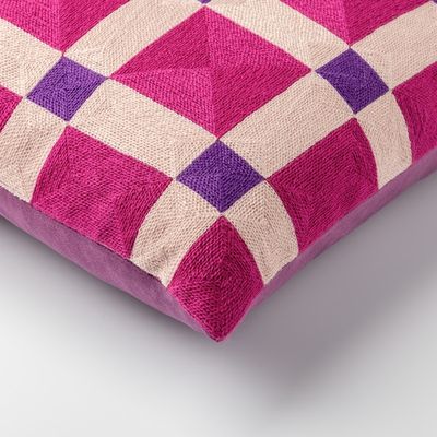 Sierkussen blocks 45x45cm deep lavender