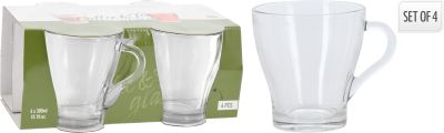 Koffie theeglas 300ml set van 4