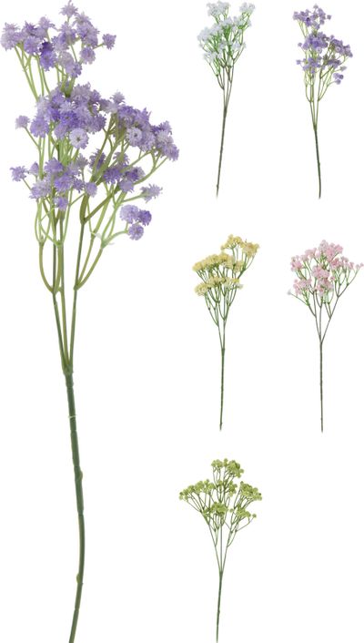 Branche avec fleurs 5ass clrs 