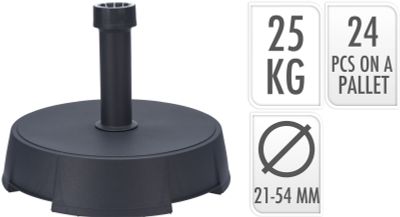Parasolvoet 25kg antraciet