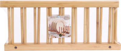 Support assietes bambou