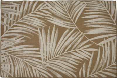 Vloerkleed outdoor met bladpatroon