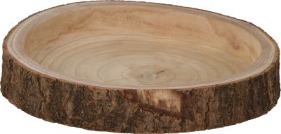 Plateau hout met schors 30cm