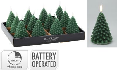 Bougie led sapin 11cm