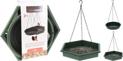 Vogelbad en voerhouder