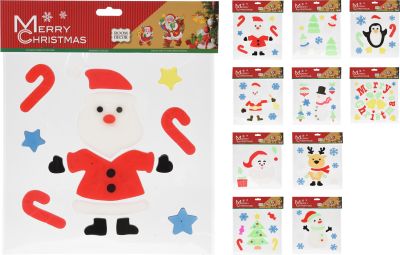 Stickervel met kerstfiguren