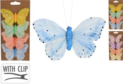 Papillon sur clip set/4