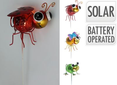 Pique-jardin solaire 4ass animaux 