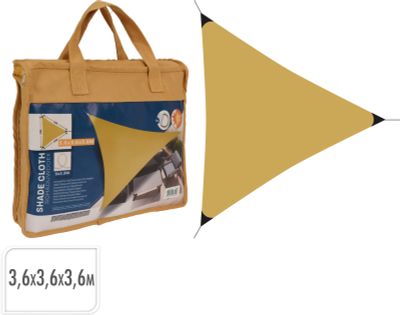 Toile d'ombrage triangulaire ocre